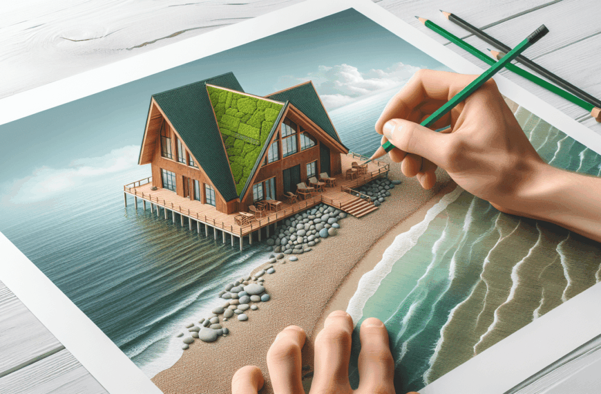 Vivienda Costera de Diseño Vanguardista: Fusión de Paisajismo en Azotea y Elementos Tradicionales