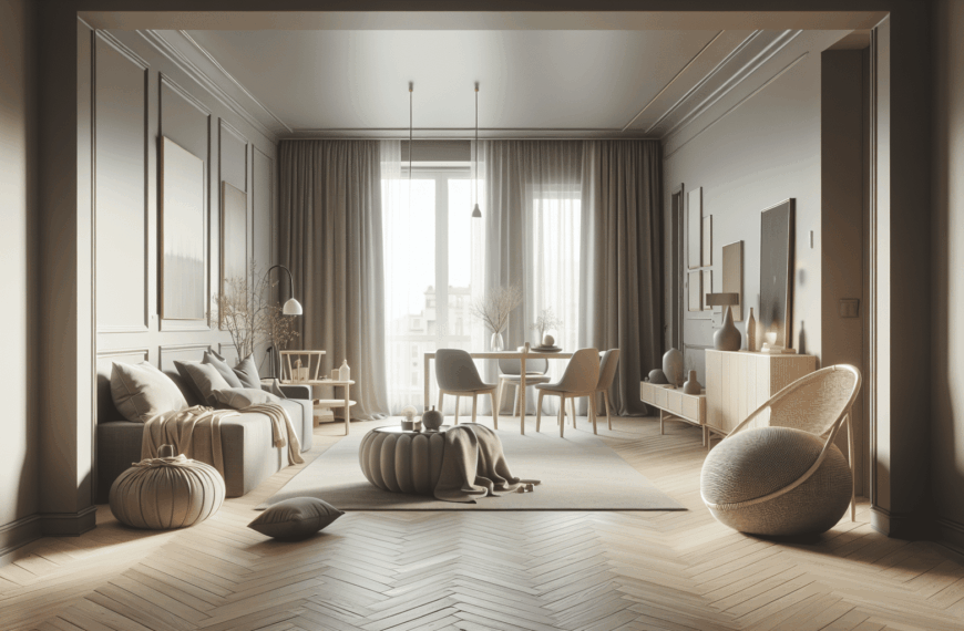 El Encanto del Greige: Estilo y Serenidad en un Apartamento Sueco