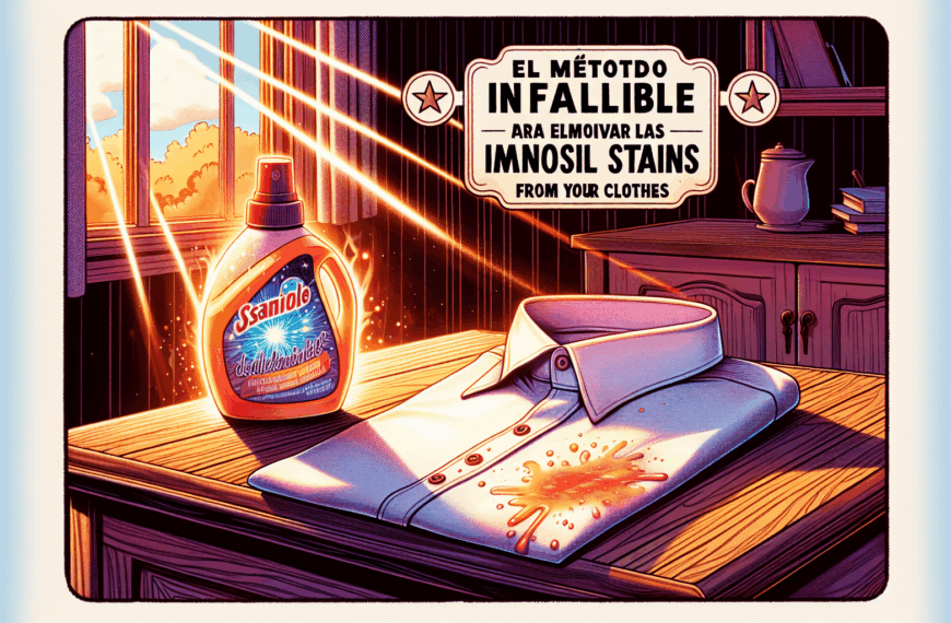 El Método Infalible para Eliminar las Manchas Imposibles de tu Ropa