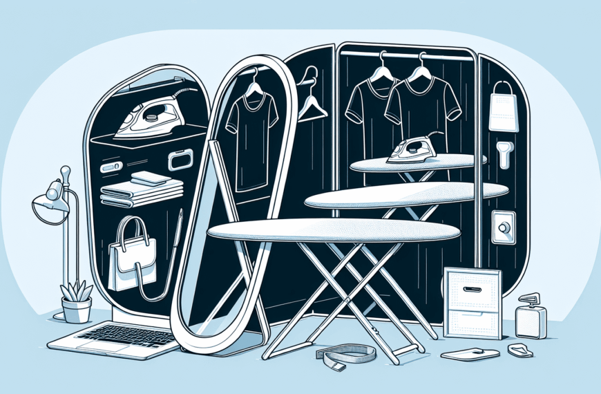 Espejo Transformable: De Reflejo a Mesa de Planchado en un Instante