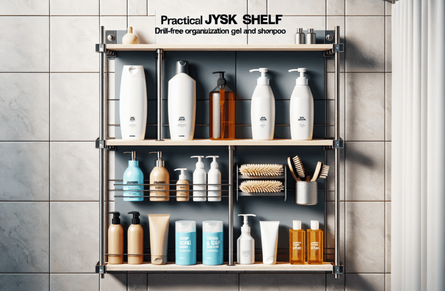 Estantería Práctica JYSK: Organización Sin Taladros para Gel y Champú