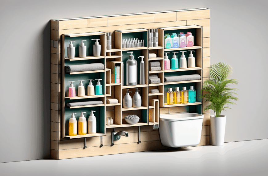 Solución de Almacenamiento sin Taladros: Estantería Práctica para Geles y Champús de JYSK