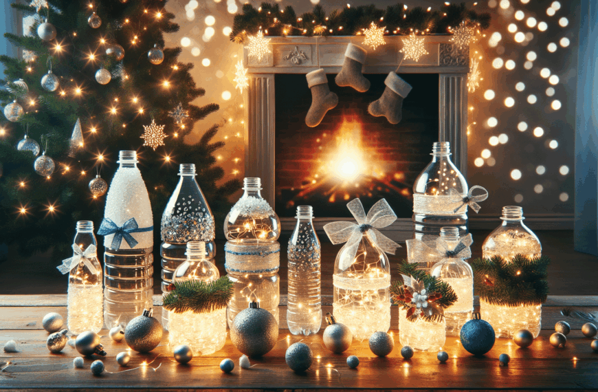 Aqua y Arte: Transformando Garrafas de Agua en Mágica Decoración Navideña