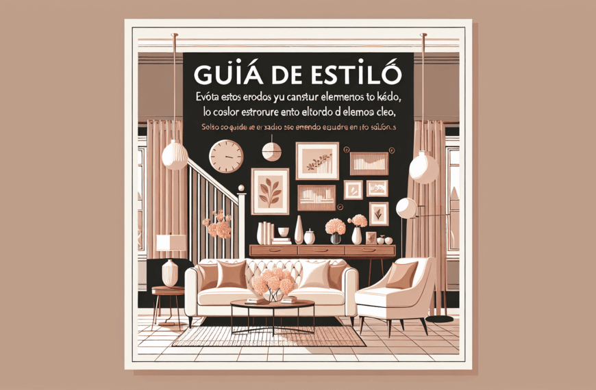 Guía de Estilo: Evita Estos Errores y Conservar Estos Elementos Clave en Tu Salón