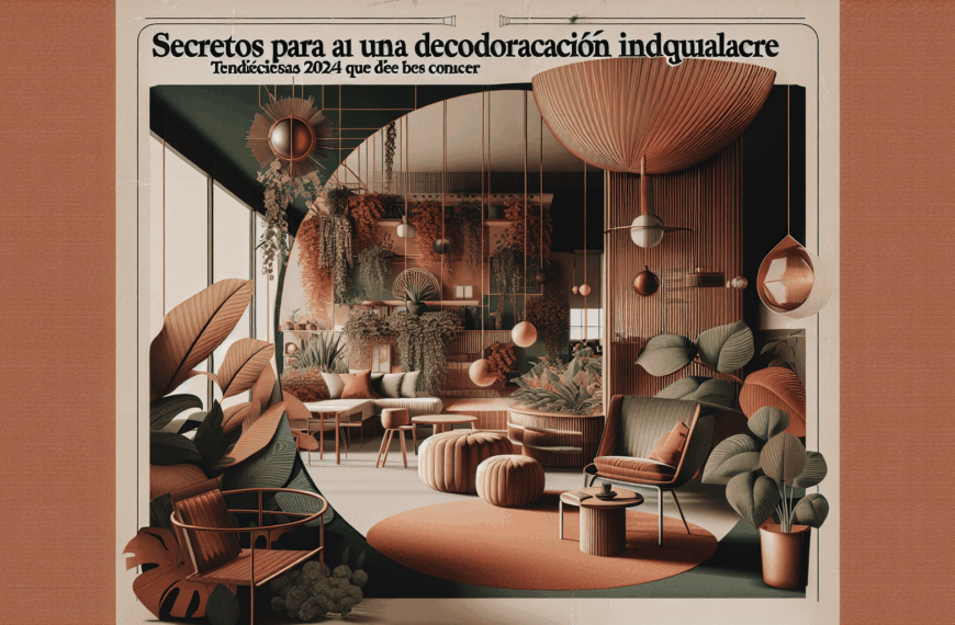 Secretos para una Decoración Inigualable: Tendencias 2024 que Debes Conocer