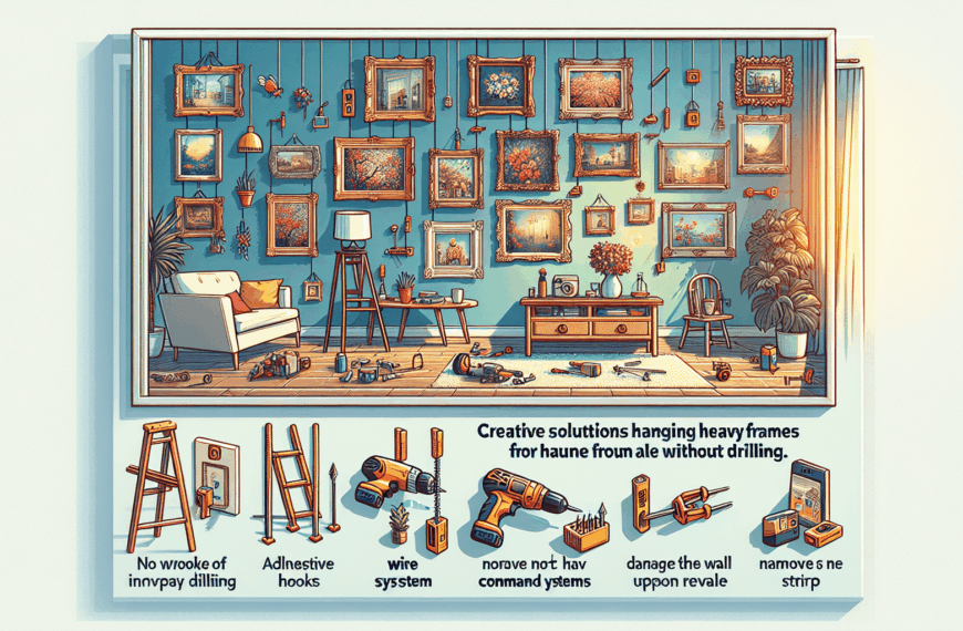 Ingeniosas Estrategias para Colgar Cuadros Pesados sin Necesidad de Taladrar