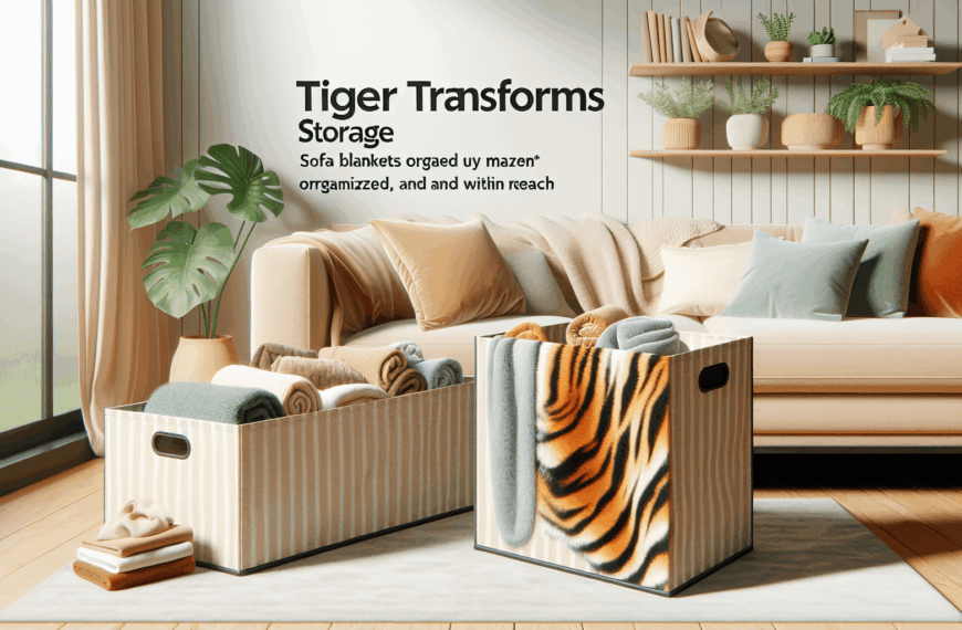 Tiger Transforma el Almacenamiento: Mantitas de Sofá Organizadas y al Alcance de la Mano