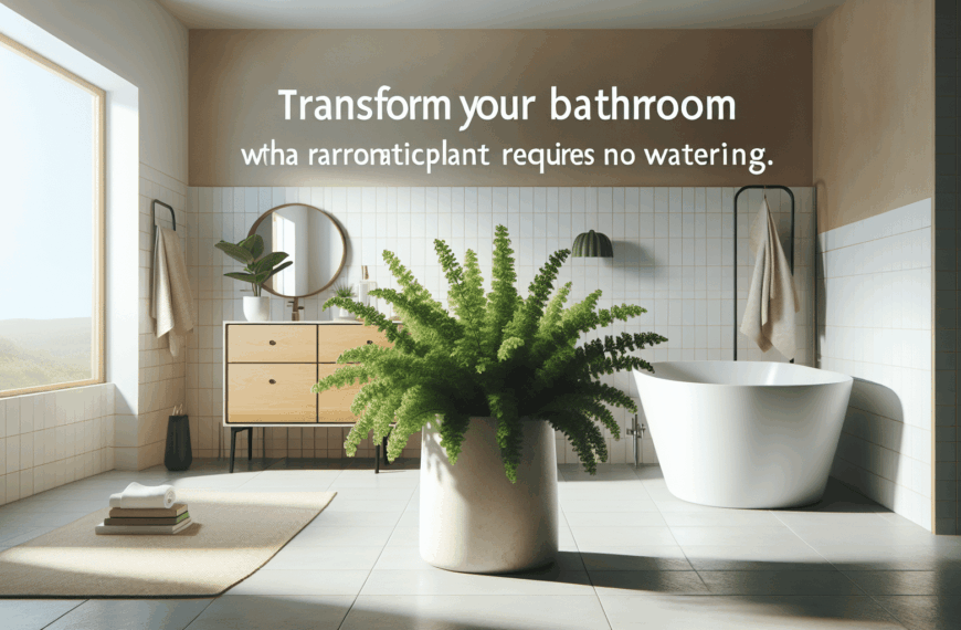 Transforma Tu Baño con Esta Planta Aromática Sin Necesidad de Riego
