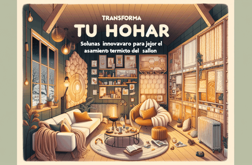 Transforma Tu Hogar: Soluciones Innovadoras para Mejorar el Aislamiento Térmico del Salón