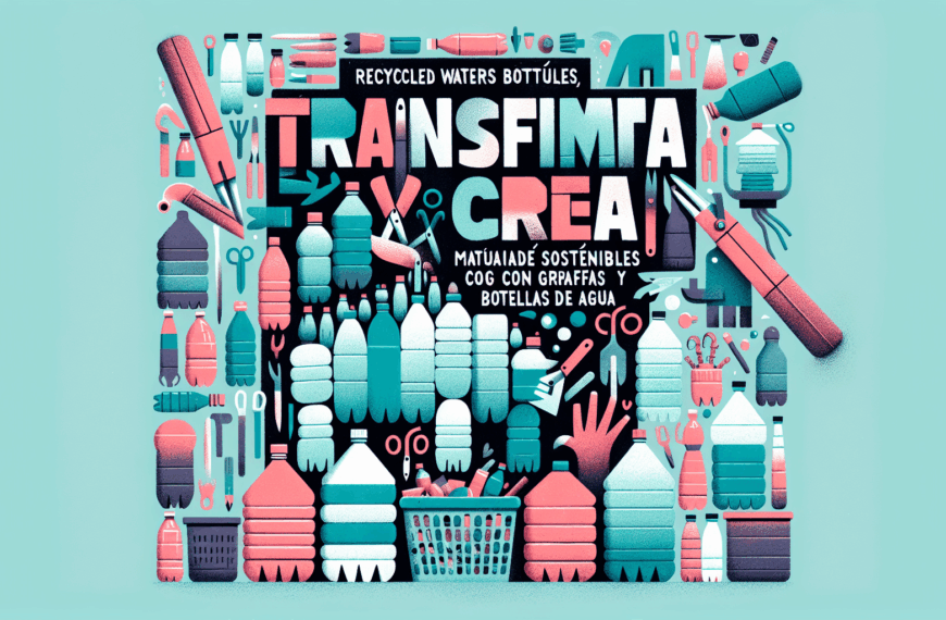 Transforma y Crea: Manualidades Sostenibles con Garrafas y Botellas de Agua