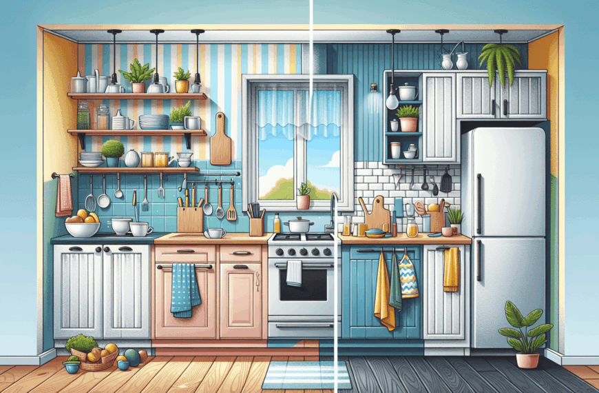 Renueva tu Cocina: De Estilo Retro a Modernidad Luminosa Sin Renovaciones Mayores