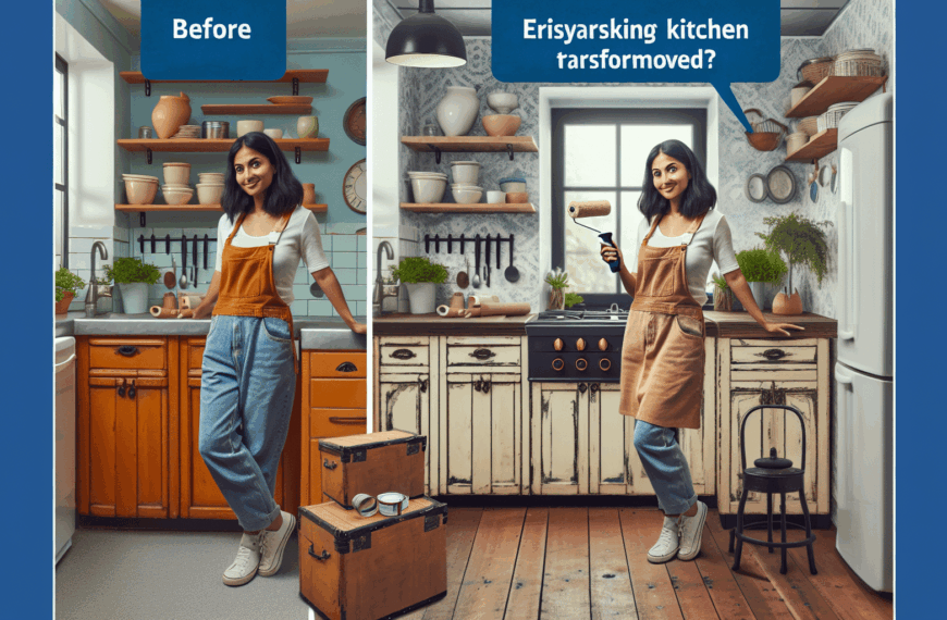 Transformación Sorprendente de Cocina: Una Mujer Muestra su Creatividad y Economía en un Proyecto DIY
