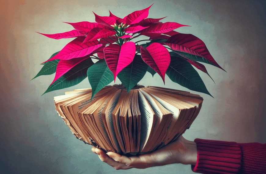 Revive tu viejo libro: Crea una maceta original para tu Poinsettia