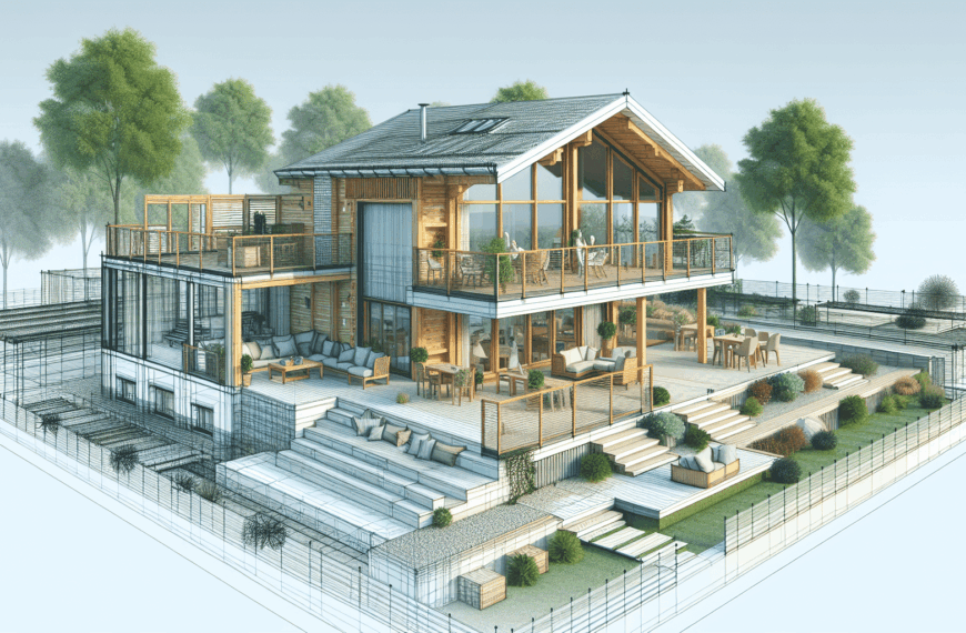 Casa Prefabricada Moderna: Fusionando Terraza y Patio con el Encanto de la Vivienda Rural Tradicional