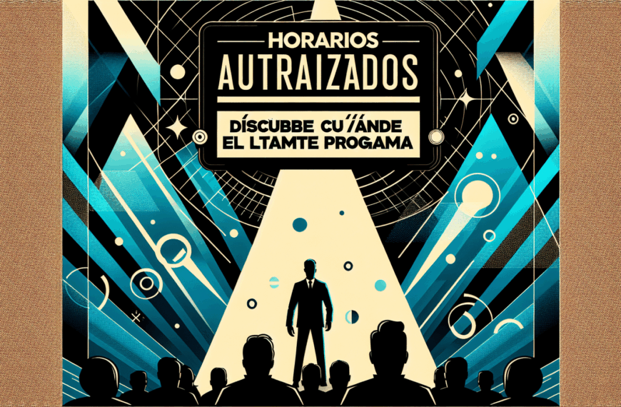 Horarios Actualizados: Descubre Cuándo se Transmite el Último Programa de Broncano