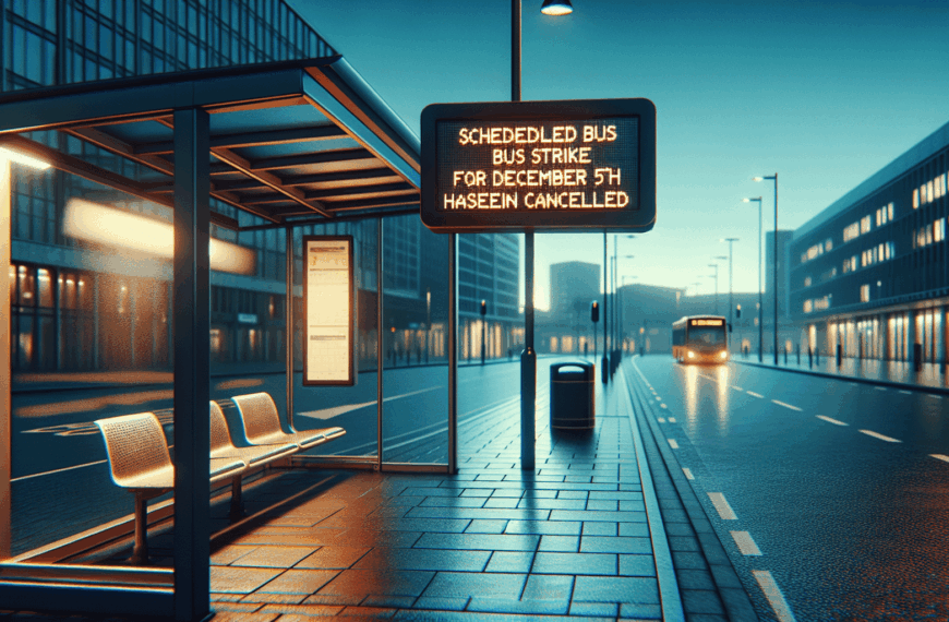 La huelga de autobuses programada para el 5 de diciembre es cancelada