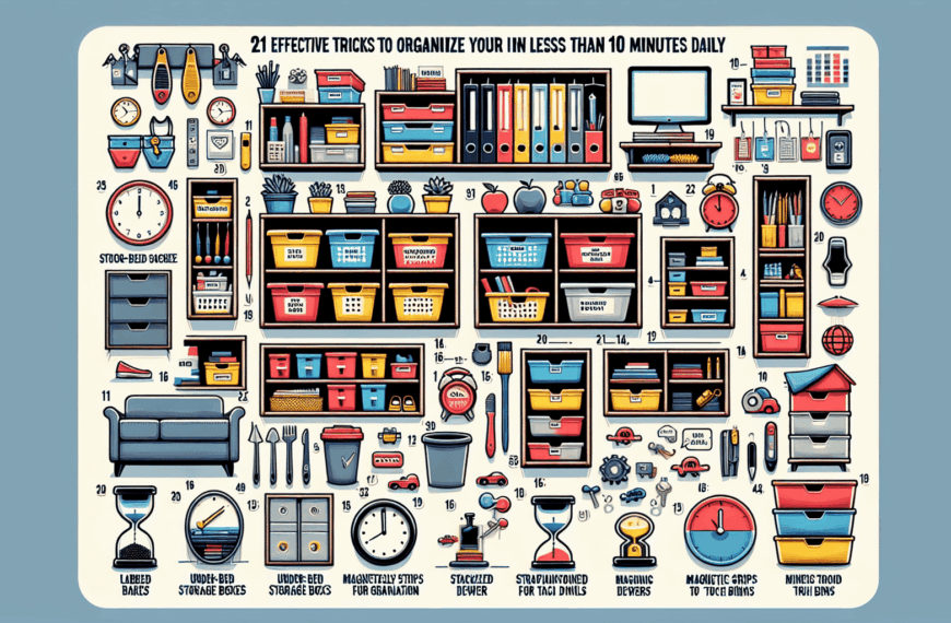 21 Estrategias Rápidas para Mantener Tu Hogar Organizado en Solo 10 Minutos al Día