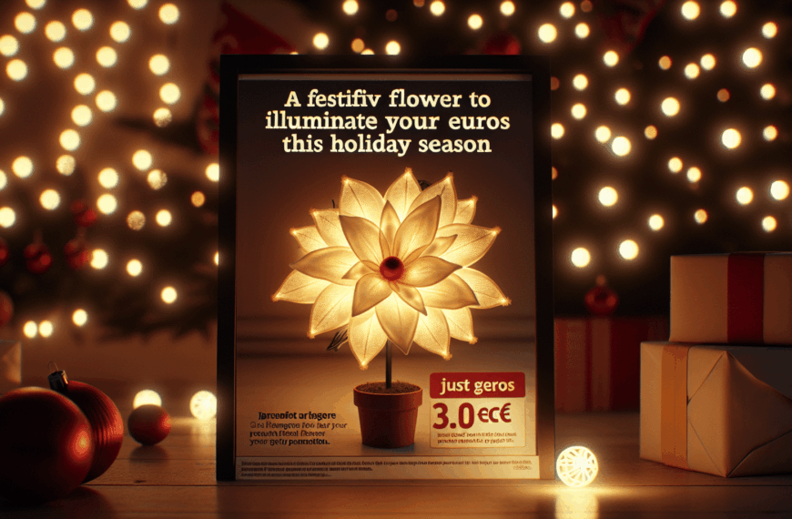 Aldi Presenta una Flor Festiva para Iluminar Tu Hogar por Solo 3,50 Euros Estas Fiestas