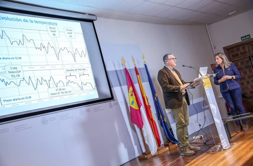 C-LM registra un otoño cálido y húmedo, con 174 l/m2 en Mira tras la DANA, superando los niveles habituales de precipitaciones.