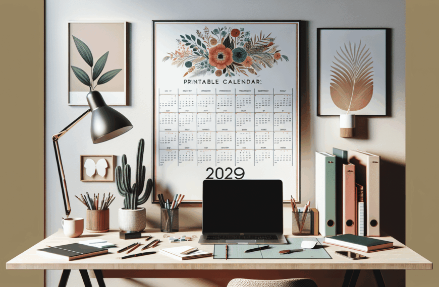 Calendarios Imprimibles: La Clave para una Oficina Organizada y Elegante