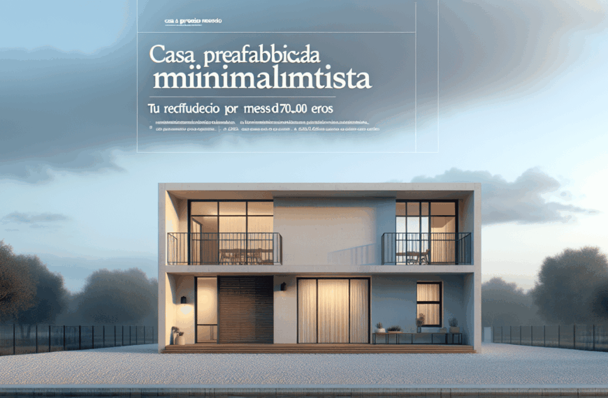 Casa Prefabricada Minimalista: Tu Refugio Ideal por Menos de 70.000 Euros