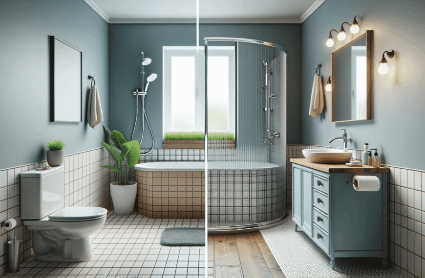 Transformación de Baño: De Anticuado a Moderno con Mampara Fija Retro de Leroy Merlin