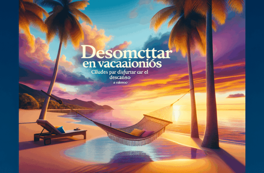 Desconectar en Vacaciones: Claves para Disfrutar del Descanso al Máximo