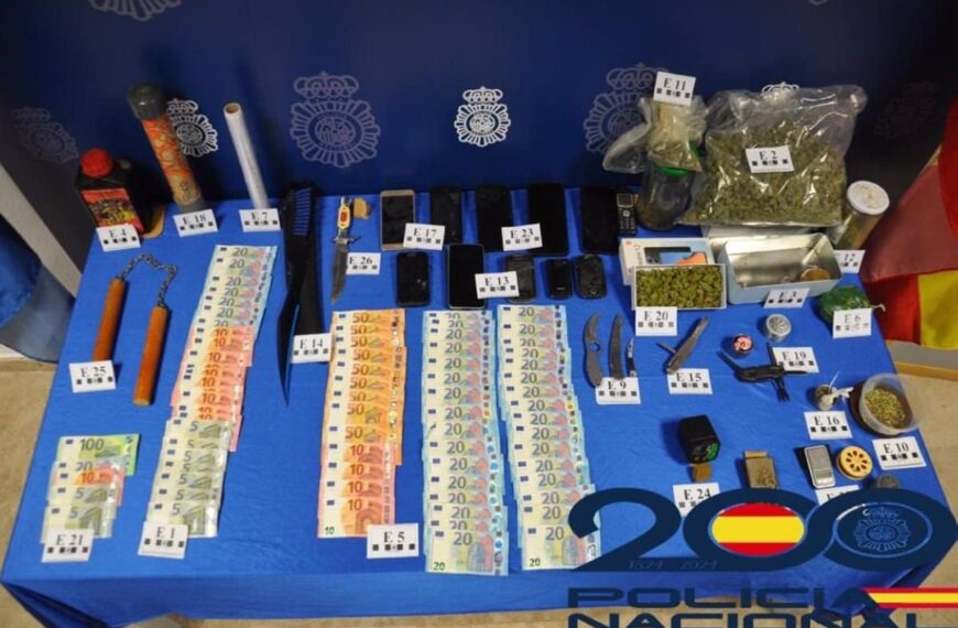 Desmantelan un punto de venta de droga en Valdepeñas tras la detención de dos hombres involucrados en el tráfico ilícito.