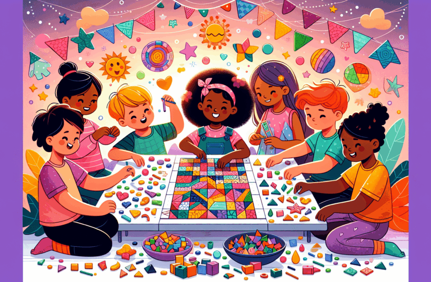 Explora la Magia del Mosaico Infantil DIY: Fomentando Creatividad con Formas y Colores