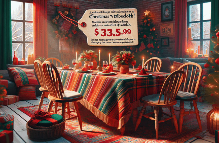 Mercadona Lanza un Nuevo Mantel Navideño de Efecto Tela a un Precio Imbatible