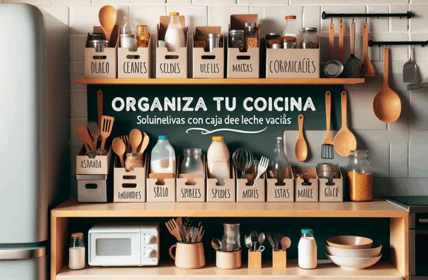 Organiza tu Cocina: Soluciones Creativas con Cajas de Leche Vacías