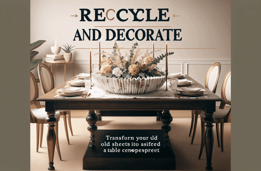 Recicla y Decora: Transforma Tus Sábanas Viejas en un Sofisticado Centro de Mesa