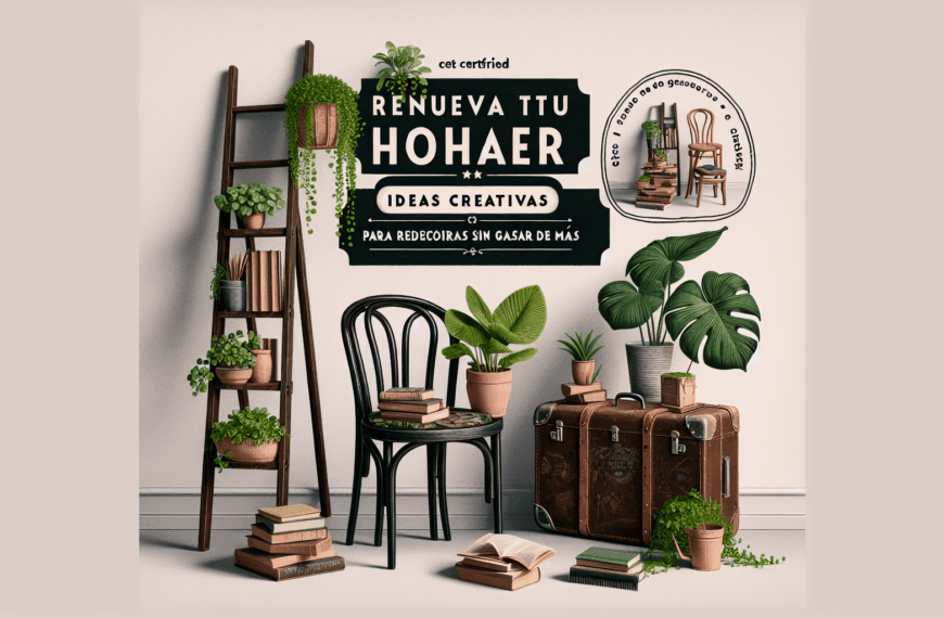 Renueva Tu Hogar: Ideas Creativas para Redecorar Sin Gastar de Más