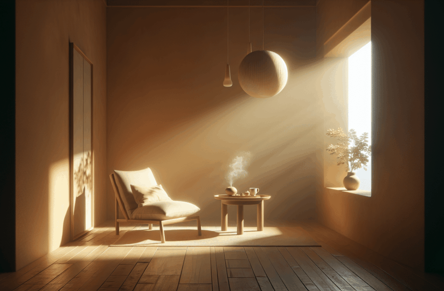 Rincón de Serenidad: Armonía en el Refugio de Luz y Tonos Ocre