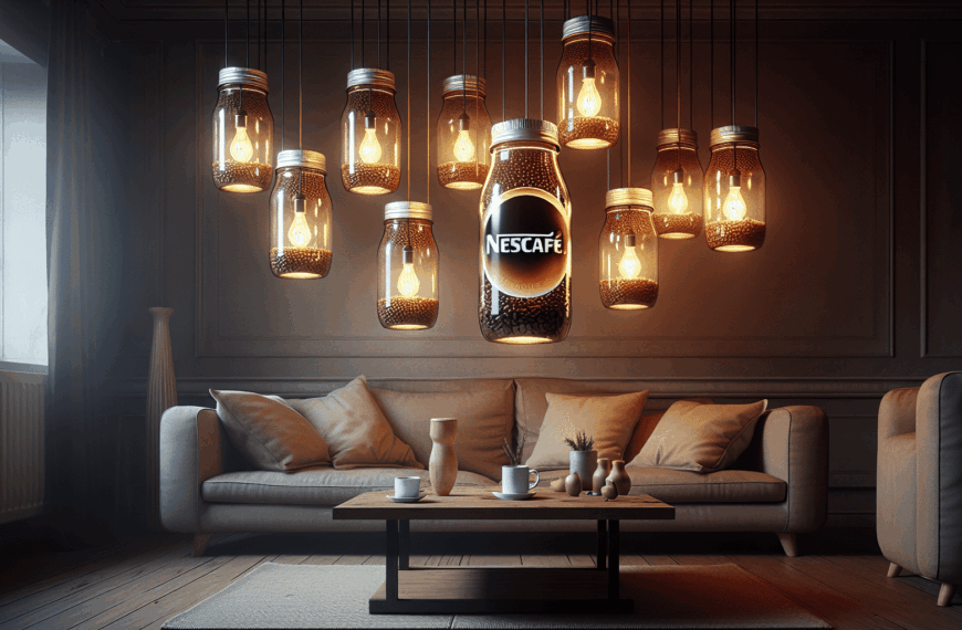 Ilumina Tu Hogar: Convierte Tarros de Nescafé en Elegantes Lámparas para el Salón