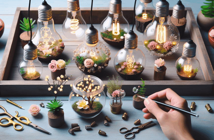 Convierte Bombillas Usadas en Elementos Decorativos Únicos