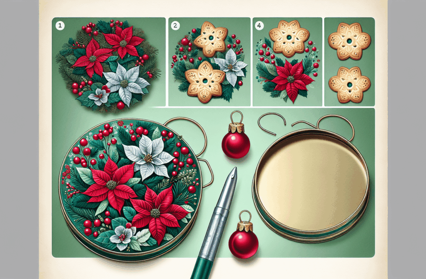 Convierte Tu Lata de Galletas en un Elegante Centro de Mesa Floral Navideño