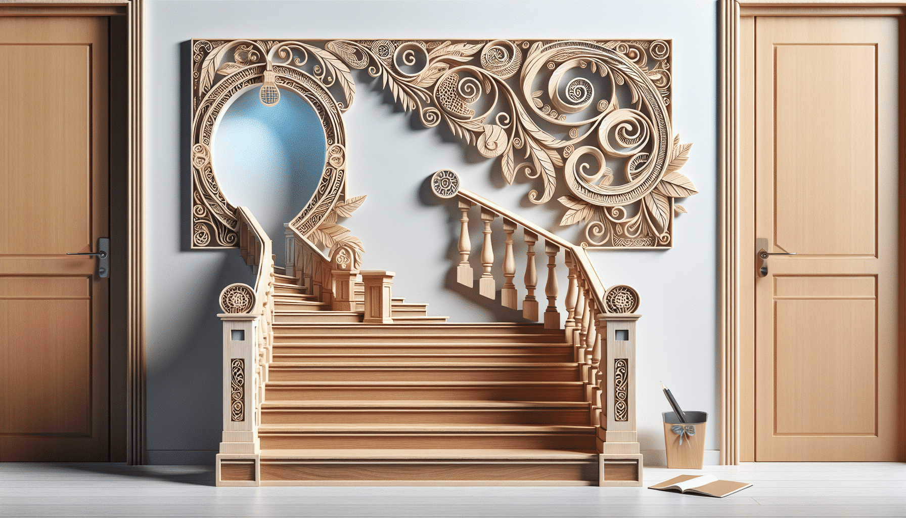 Transforma tu Espacio: Ideas Innovadoras para Escaleras de Madera Decorativas en el Hogar