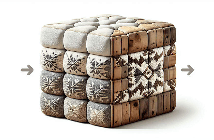 Renovación Inesperada: De Cubo Antiguo a Elegante Puf de Estilo Nórdico