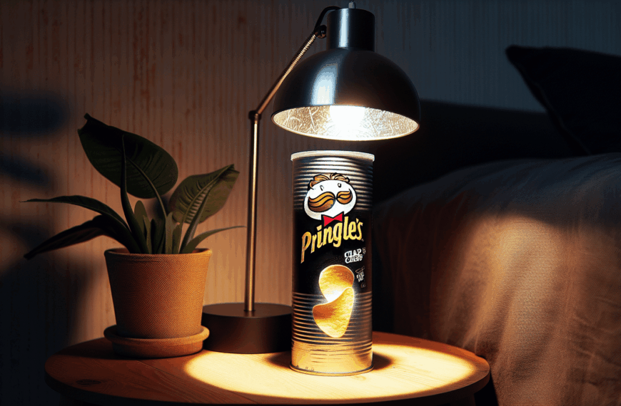 Un Bote de Pringle’s: La Lámpara DIY que Revoluciona el Diseño Moderno