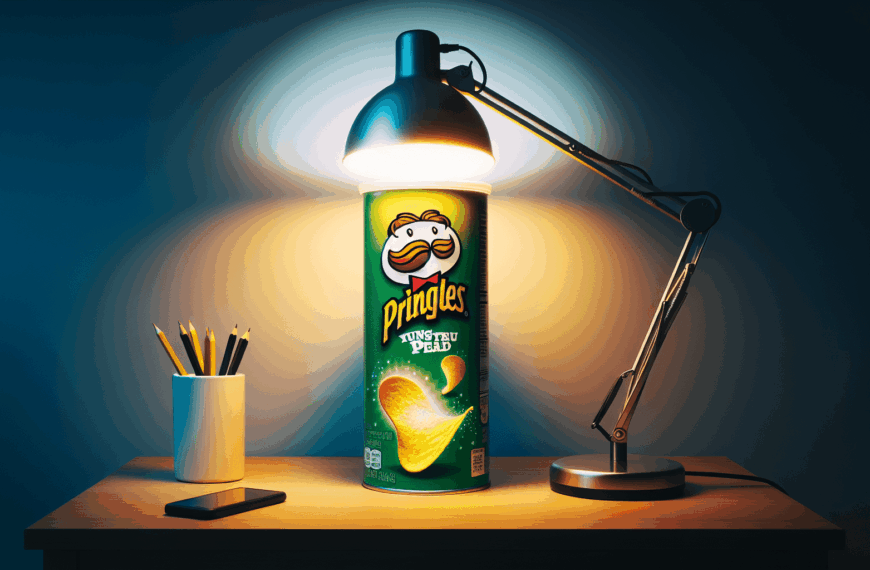 Un Bote de Pringle’s que Ilumina: La Innovadora Alternativa a las Lámparas de Ikea