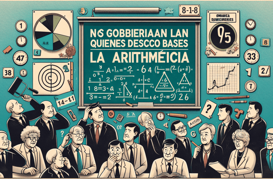 Nos Gobiernan Quienes Desconocen las Bases de la Aritmética