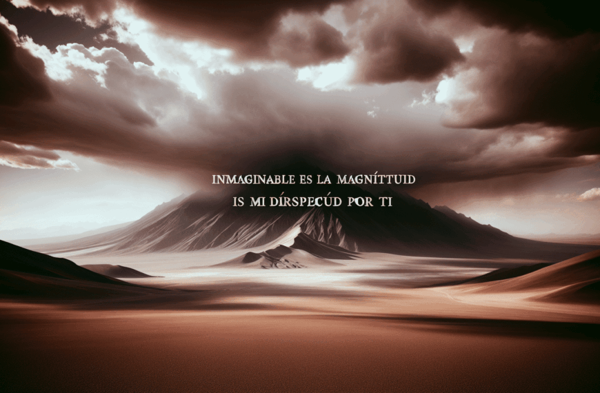 Inimaginable es la Magnitud de mi Desprecio por Ti