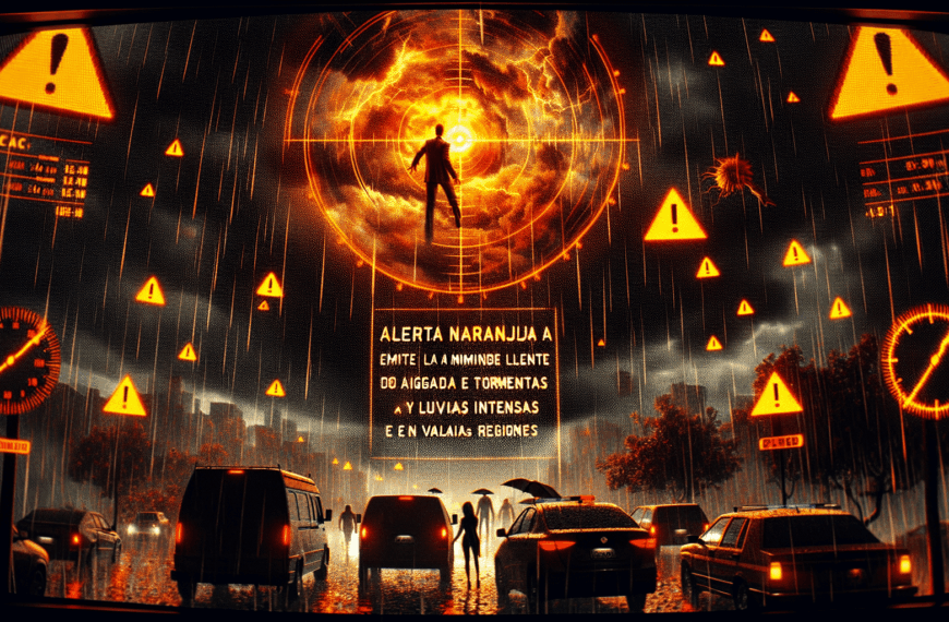 AEMET Declara Alerta Naranja por Tormentas y Lluvias Intensas que Afectarán Diversas Regiones