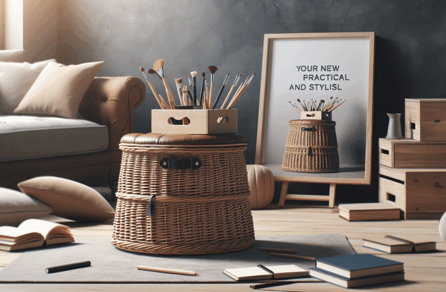 Taburete Multifuncional: El Cesto Práctico que Revoluciona tu Espacio