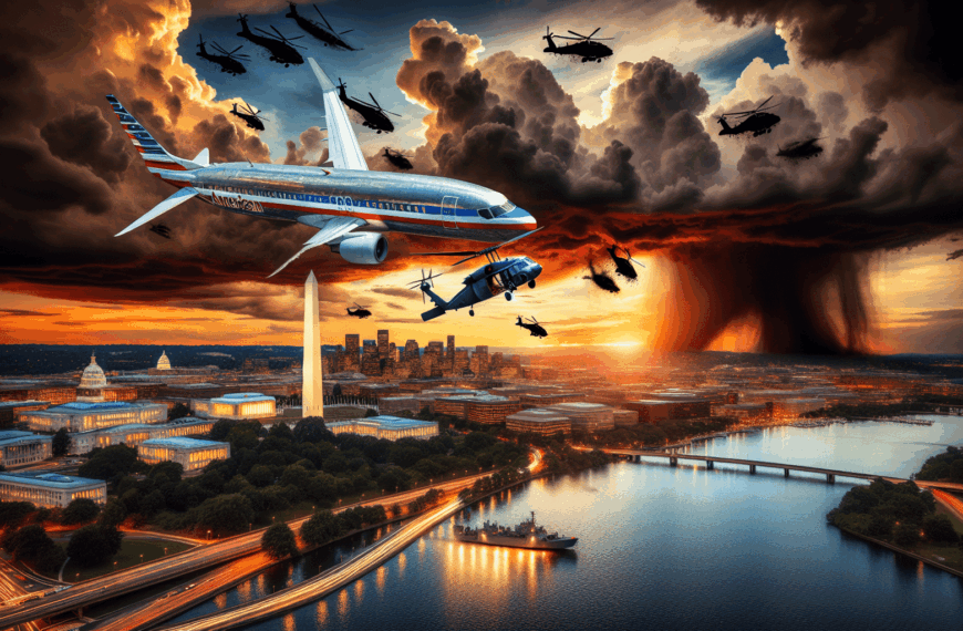 Choque Aéreo en Washington: Colisión entre Avión de American Airlines y Helicóptero Militar