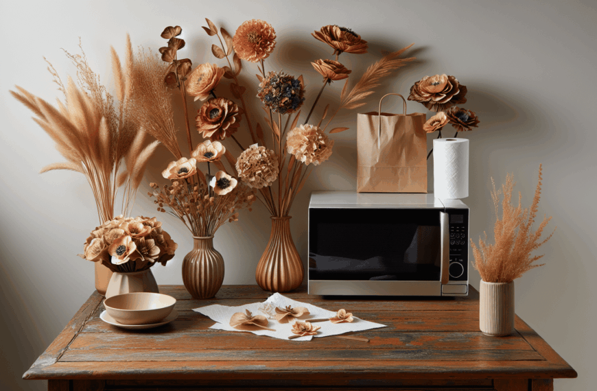 Decora tu Hogar al Instante: Trucos Sencillos para Secar Flores en el Microondas