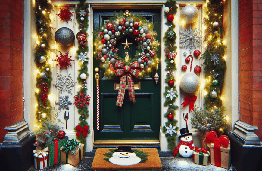 Decoraciones Creativas para Embellecer tu Puerta Esta Navidad