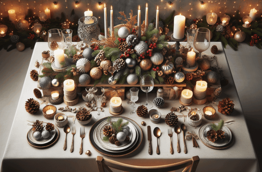 Imaginación Sin Límites: Inspiración Creativa para una Mesa Navideña Elegante