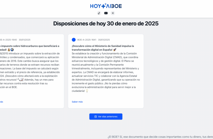 HoyAIBOE: Revolucionando el Acceso al BOE con Inteligencia Artificial